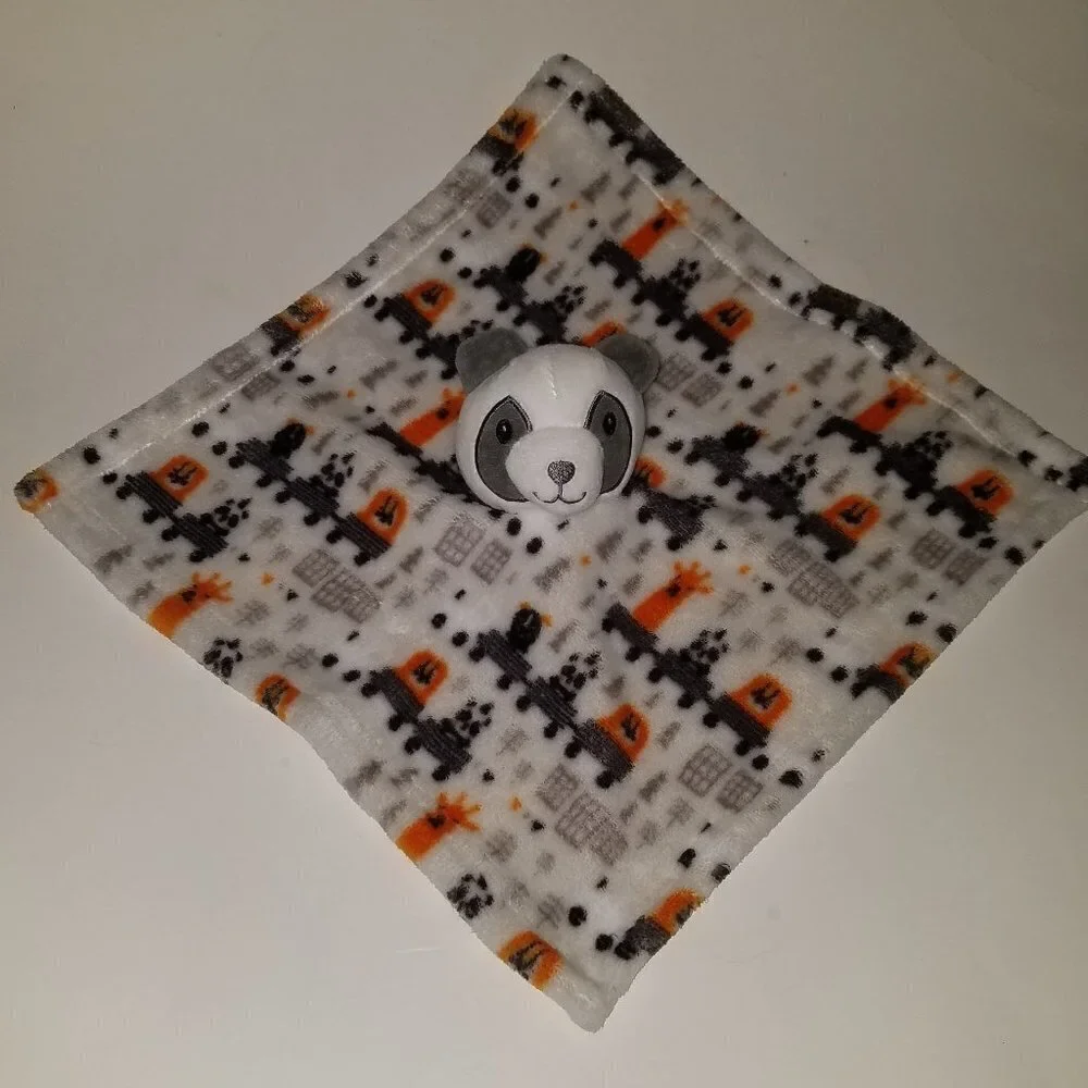 Manhattan Toy Panda Bear Lovey Plush Stuffed Baby Toy Orange Giraffe SOFT Fleece